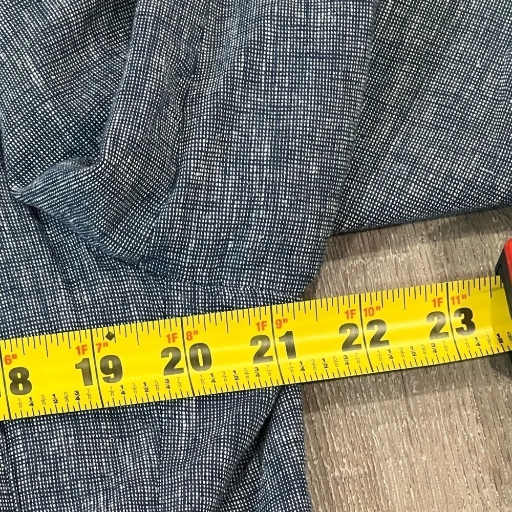 J. Crew Size L Linen Cotton Blend Blue Crosshatch Mainline 2 Button Sport Coat